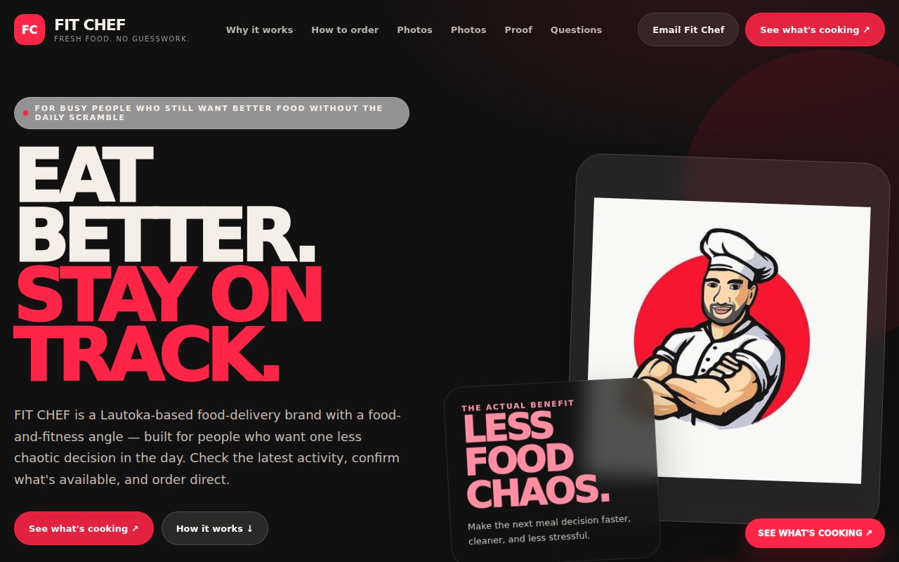 FIT CHEF website